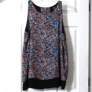 PREMISE STUDIO Women's Large Top Sleeveless Blouse 2 Layers